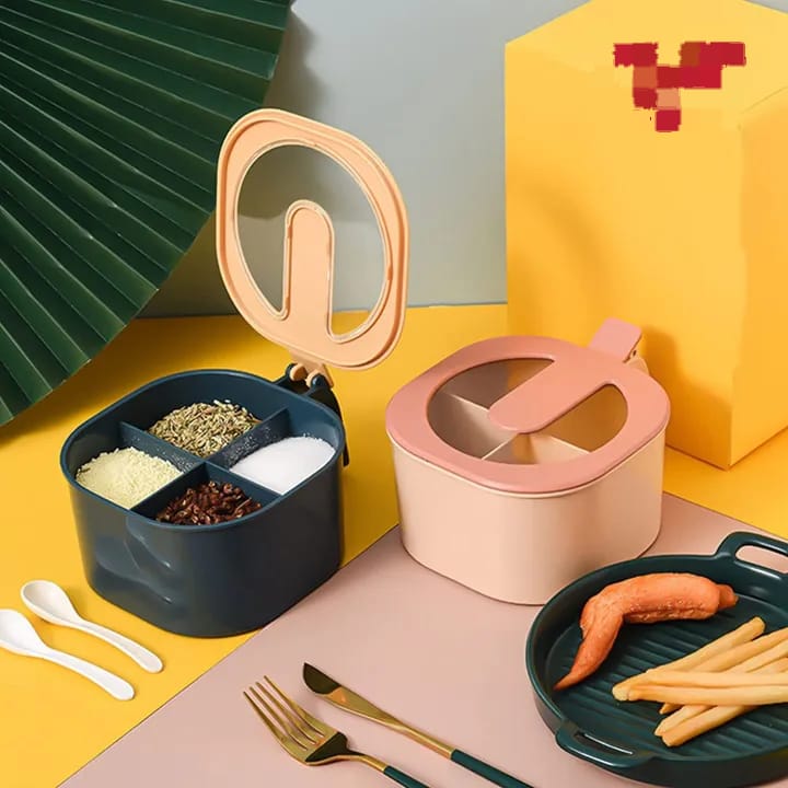 4 In 1 Partition Kitchen Seasoning Box