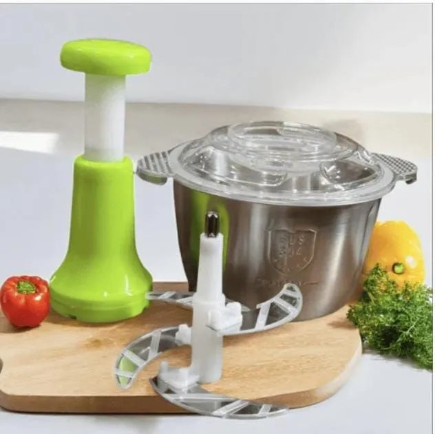 HAND PUSHING CHOPPER STAINLESS STEEL BODY