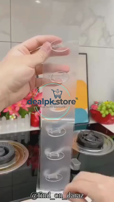 6 Hooks Transparent Self Adhesive